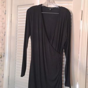 Black LS wrap dress, BR, size L